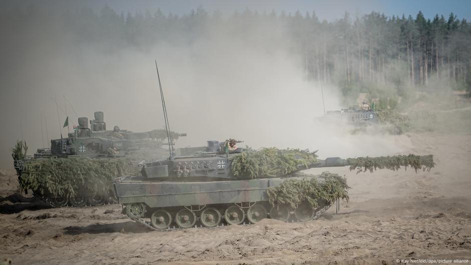 Tenkovi Bundesvera tokom vežbe NATO u Litvaniji