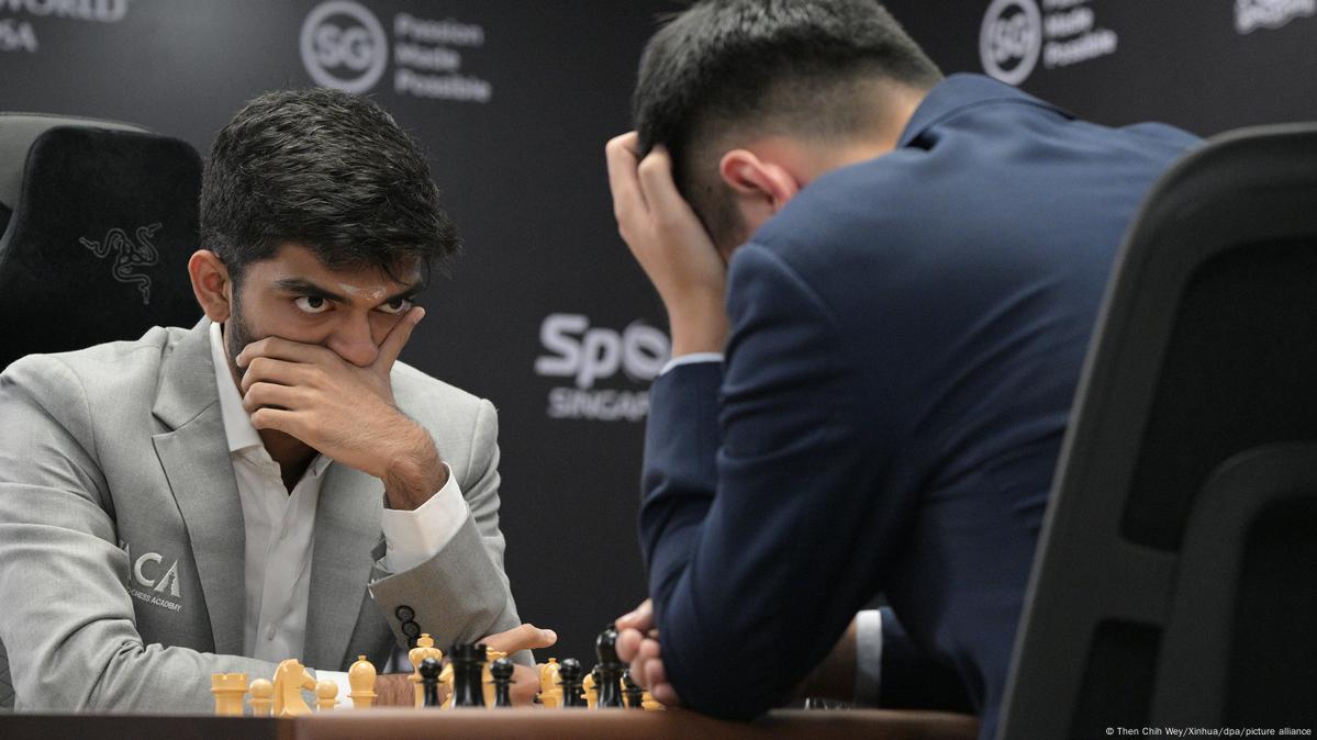 Chess Gukesh takes world championship lead as Ding blunders DW 12