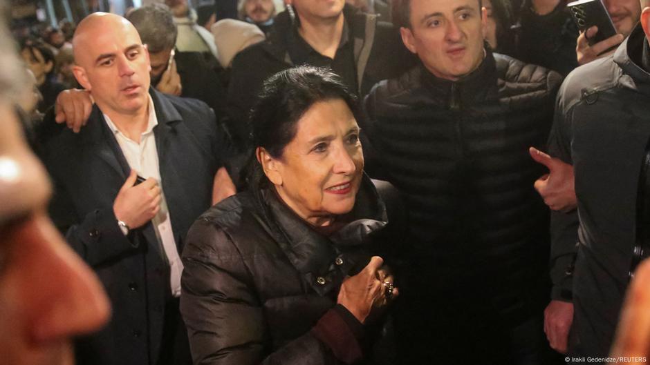 Predsednica Salome Zurabišvili na demonstracijama u Tbilisiju