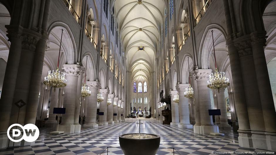 Macron takes first look inside rebuilt cathedral – DW – 11/29/2024