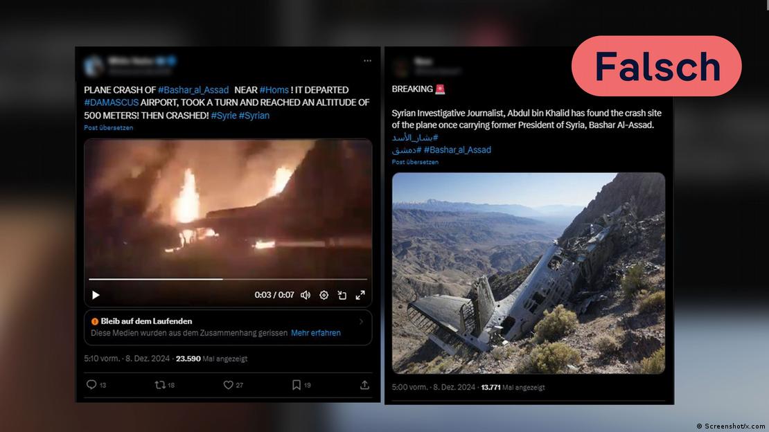 أكد فريق DW لتدقيق المعلومات أن الصورة لا علاقة لها بطائرة الأسد 