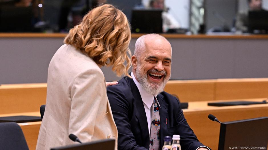 Đorđa Meloni i Edi Rama