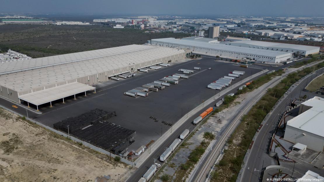 Vista aérea de una factoría.