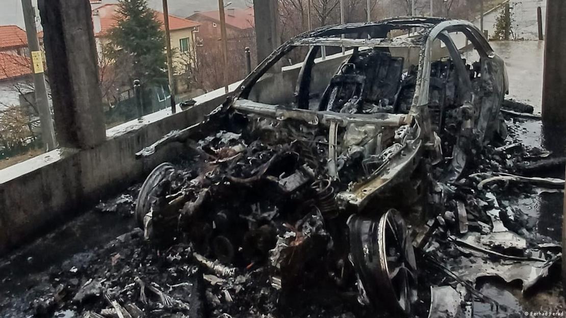 Опожареният автомобил на Ферхад Ферхад