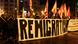 Manifestação da extrema direita contra imigração em Magdeburg, na Alemanha. A imagem noturna mostra um painel de vários metros com a palavra "Remigration" ("remigração", em tradução livre), sendo segurada pelos manifestantes
