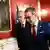 Austria's President Alexander van der Bellen (L) welcomes the leader of the far-right Freedom party (FPOe) Herbert Kickl for talks on January 6