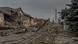 A village in rubble after a Russian bombardment A village in rubble after a Russian bombardment