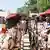 Chadian soldiers pose before the start of a ceremony