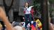 La opositora venezolana María Corina Machado durante protestas