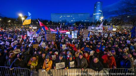 Demonstrationen in der Slowakei gegen die Politik von Ministerpräsident Robert Fico