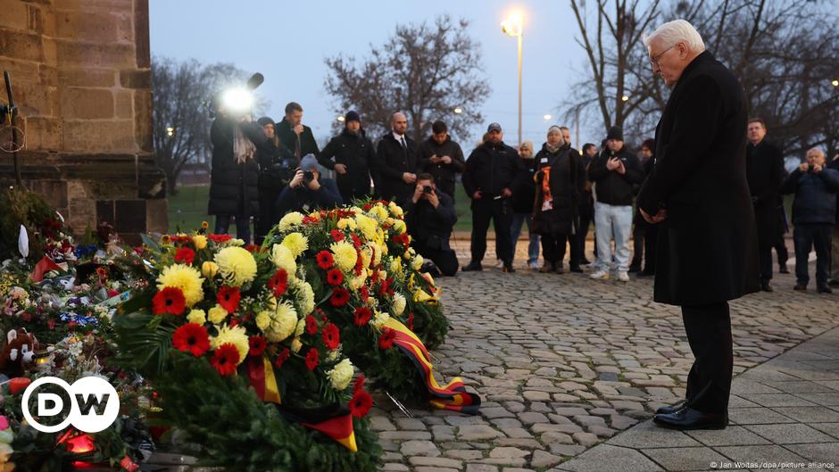 Germany: President Steinmeier visits Magdeburg attack site