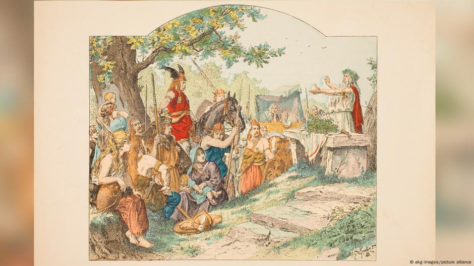 Gali pred druidom (crtež iz 1902. godine)