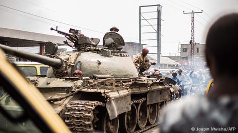 Char de l'armée congolaise à Goma le 23 janvier 2025 Char de l'armée congolaise à Goma le 23 janvier 2025
