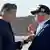 El presidente Trump y el gobernador Newsom durante su encuentro en el Aeropuerto Internacional de Los Ángeles el 24 de enero de 2025.
