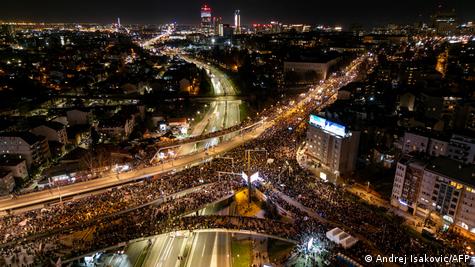 Masovni protesti protiv Vučića i korupcije u njegovoj vladi: Beograd 27.1.2025.