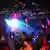 Imagen de la pista de baile, con efectos de luces, durante la "pornoparty" gay HustlBall en octubre de 2011.