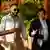 El presidente de El Salvador, Nayib Bukele (de lentes oscuros), el 3 de febrero de 2025 recibió la visita del jefe de la diplomacia de EE.UU., Marco Rubio. (Imagen de archivo)