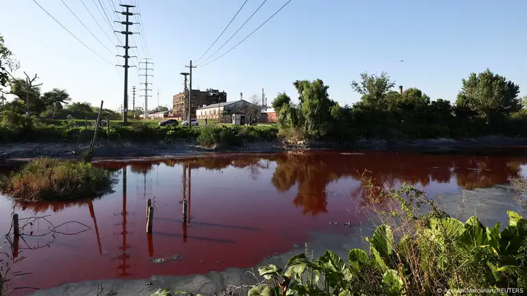 Blood-Red River in Buenos Aires Sparks Environmental Alarm