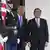 Japanese Prime Minister Shigeru Ishiba (R) and U.S. President Donald Trump at the White House in Washington in February 2025
