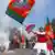 BJP members celebrate victory at the party's Delhi state office