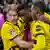 La joie des joueurs du BVB après le premier but contre Sporting Lisbonne en Ligue des Champions.