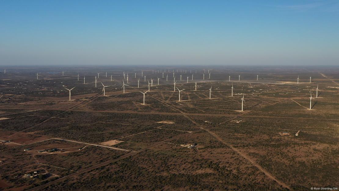 Fazendas eólicas no Texas