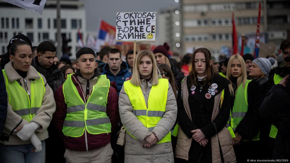 Studenti na protestu u Kragujevcu, 15. februar 2025.