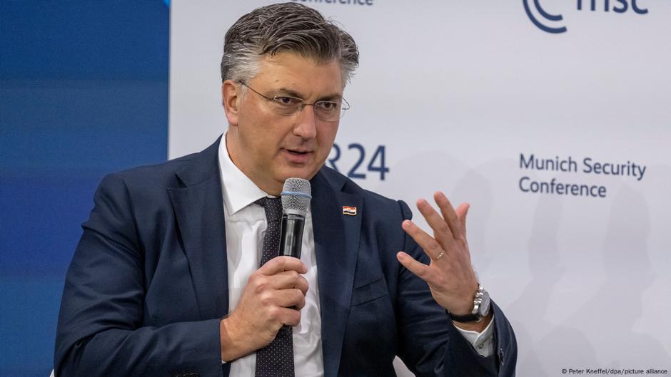 Premijer Hrvatske Andrej Plenković na Minhenskoj konferenciji o bezbednosti u februaru 2025.