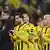 Los jugadores del Borussia Dortmund tras el partido contra el Sporting de Lisboa.