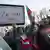 Демонстранты против введения евро на митинге в Софии 22 февраля