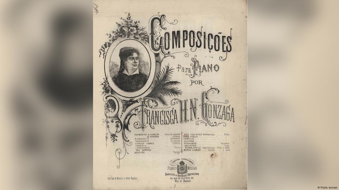 Capa de álbum de músicas para piano de Choquinha Gonzaga