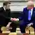 Prezydent Francji Emmanuel Macron i prezydent USA Donald Trump w Waszyngtonie