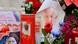 A close up of candles, flowers and handwritten letters, left for Pope Francis who on February 25 remained in a 'critical' condition in hospital A close up of candles, flowers and handwritten letters, left for Pope Francis who on February 25 remained in a 'critical' condition in hospital