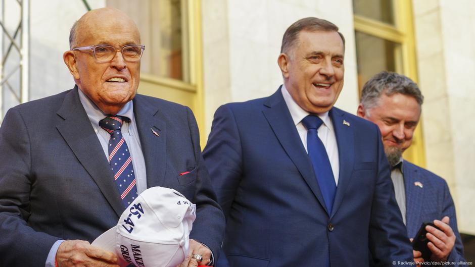 Rudi Đulijani i Milorad Dodik u Banjaluci, februar 2025.