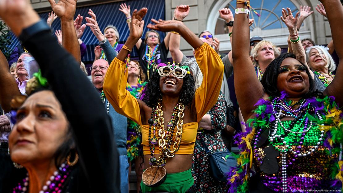 Celebración del Mardi Gras en Nueva Orleans. 