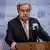 Secretário-Geral da ONU, António Guterres, falando sobre a situação financeira de Gaza após cortes de ajuda dos EUA