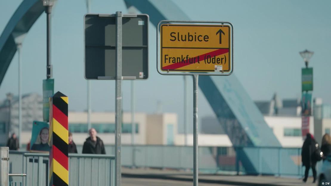 La frontera entre Slubice y Fráncfort del Óder.