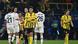 Les joueurs de Dortmund et de Lille se saluent après leur match nul Les joueurs de Dortmund et de Lille se saluent après leur match nul