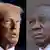 Presidente dos EUA Donald Trump (à esquerda) e o chefe de Estado sul-africano Cyril Ramaphosa