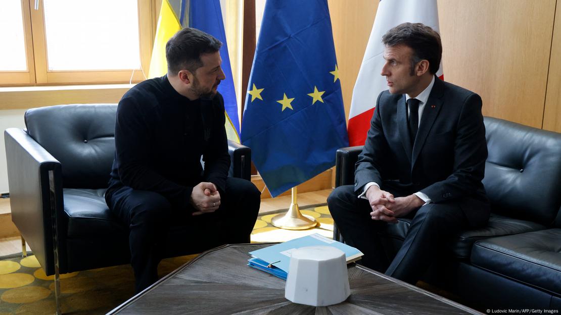 Белгија Брисел 2025 | ЕУ-самит францускиот претседател Макрон и украинскиот претседател Зеленски Белгија Брисел 2025 | ЕУ-самит францускиот претседател Макрон и украинскиот претседател Зеленски