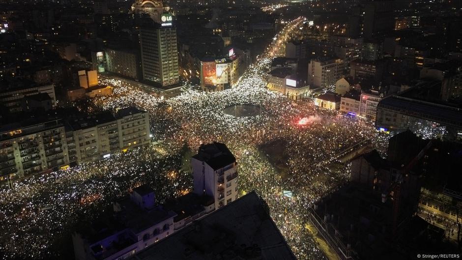 Trg Slavija tokom 15 minuta tišine