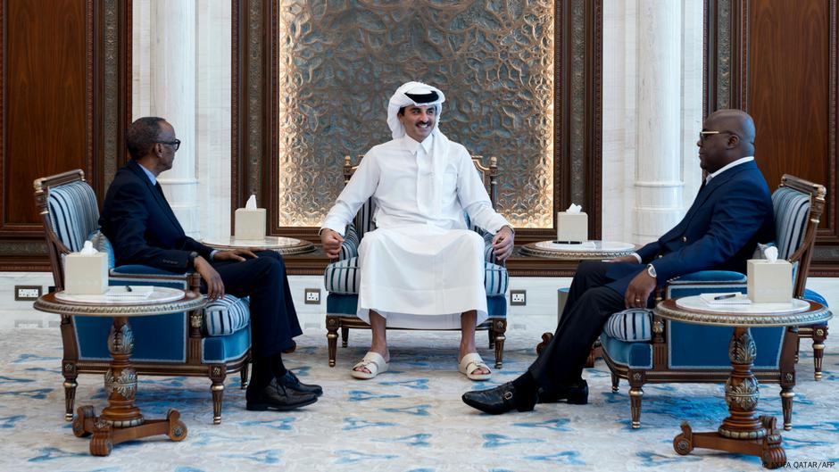 Presidents of Rwanda and DR Congo hold talks in Qatar