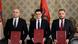 Ministri obrane Hrvatske (Ivan Anušić), Albanije (Pirro Vengu) i Kosova (Ejup Maqedonci) nakon potpisivanja sporazuma o vojnoj suradnji u Prištini (20.1.2025.) Ministri obrane Hrvatske (Ivan Anušić), Albanije (Pirro Vengu) i Kosova (Ejup Maqedonci) nakon potpisivanja sporazuma o vojnoj suradnji u Prištini (20.1.2025.)