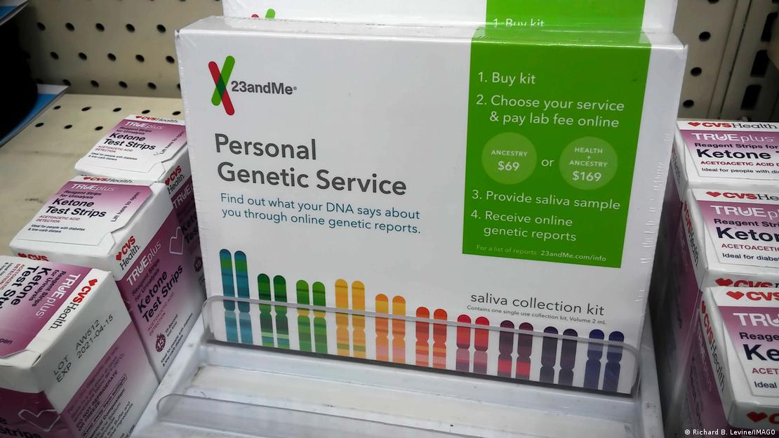 A 23andMe Personal Genetic Service saliva collection kit