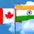 Canada flag with India flag