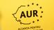 Rumänien Bukarest 2020 | AUR-Vorsitzender Simion nach Parlamentswahlerfolg - Ausschnitt LOGO