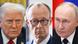 Kombinacija fotografija: Trump, Merz i Putin
