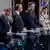 CSU-Chef Markus Söder, CDU-Chef Friedrich Merz sowie die beiden SPD-Vorsitzenden Lars Klingbeil und Saskia Esken bei der Pressekonferenz im Paul-Löbe-Haus