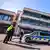 Police officers stand in front of the Gesamtschule-Süd comprehensive school in Duisburg-Großenbaum