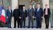 Diplomáticos ucranianos posan con otros diplomáticos europeos en París. Diplomáticos ucranianos posan con otros diplomáticos europeos en París.